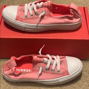 Brand new pink coral converse shoreline